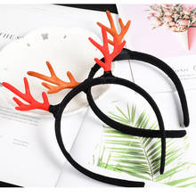 2019 New Christmas Party Gift Reindeer Headband for Women Animal Deer Horns Antlers Haarband Head Piece Tiara Kids Headwear 2024 - buy cheap