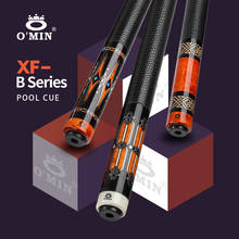 OMIN XF-B1-3 бильярдный кий 12,8 мм наконечник из углеродистой трубки 55 см кожаная ручка Регулируемый весовой болт бильярдный набор с удлинителем 2024 - купить недорого