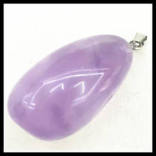 Натуральные Аметистовые каменные подвески фиолетового цвета размер 25-35 мм полудрагоценное ожерелье из камней с подвеской Лидер продаж 2024 - купить недорого