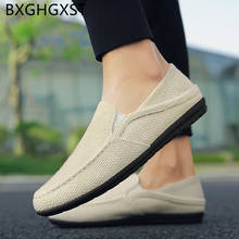 Driving Shoes Loafers Men Brand Canvas Shoes Men Breathable 2022 Mules Summer Mens Shoes Casual Fashion Sepatu Pria Kulit Asli 2024 - buy cheap