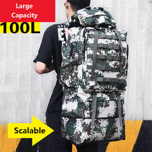 Outdoor 100L Large Capacity Camouflage Tactical Backpack Waterproof Anti-scratch Traveling Bags Climbing Hiking Camping Rucksack 2024 - buy cheap