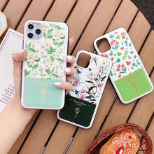 Relief Art Flower Soft Phone Case For iPhone 11 Pro Max XS Max XR PU Leather Silicone Back Cover For iPhone 6 6S 7 8 Plus Fundas 2024 - купить недорого