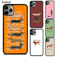 Funda de perro salchicha Dachshund para iPhone 12 Pro Max 13 mini XR X XS Max 11 Pro Max 5S 6S 8 7 Plus SE 2020 2024 - compra barato