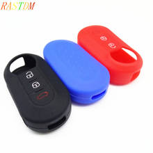 1PCS New Silicone Car key cover Case For Fiat 500 3 Button Flip remote key Shell Blank Fob silicone key cover 2024 - buy cheap