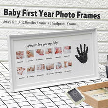 Creative 0-12 Month Baby Pictures Souvenirs Commemorate Kids Growing Memory Gifts Display Photo Frame Newborn Handprint Makers 2024 - buy cheap
