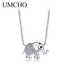 UMCHO-collar de elefante para niña, cadena auténtica de Plata de Ley 925, joyería fina, regalo de lujo 2024 - compra barato