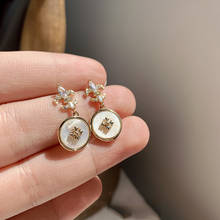 2020 New Women's Earrings Delicate Sweet Round Rhinestone Earrings for Women Bijoux Korean boucle Girl Gifts Jewelry Wholesale 2024 - buy cheap