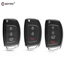 KEYYOU 20pcs 3/4BTN Car Remote Key Fob Shell For Hyundai HB20 SANTA FE IX35 IX45 Accent I40 Flip Folding Key Case 2024 - compre barato