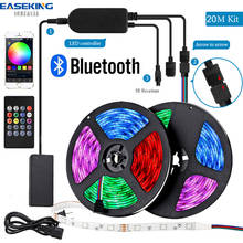 Bluetooth Светодиодная лента RGB светодиодный светильник s лента 5050 30 светодиодов DC12V водонепроницаемый светодиодный светильник Диодная лента гибкий с Bluetooth дистанционным управлением 2024 - купить недорого