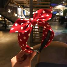 Wide Knotted Headband For Women Hairband Dots Print Bow Headband Retro Headwear Headband Girls Hair Headband Accessories 2024 - buy cheap