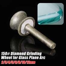 Muela de diamante de 3-12mm, para avión de vidrio, Chaflán de borde recto, vástago de 6mm 2024 - compra barato