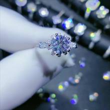 inbeaut New Arrival 925 Silver Excellent Cut Pass Diamond Test 1 ct D Color Moissanite Cat Ear Flower Bud Ring Women  Jewelry 2024 - buy cheap