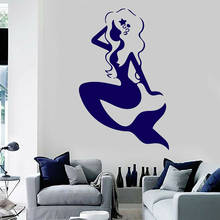 Mermaid Vinyl Wall Decal Fantasy Art Girl Kids Bedroom Bathroom Home Decor Nursery Wall Stickers Waterproof Sexy Mural S1202 2024 - buy cheap