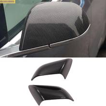 Outside Door carbon fiber Rearview Mirror Decoration Protector Shell Cover Housing car For tesla model 3 2018 2019 2020 2021 2024 - buy cheap