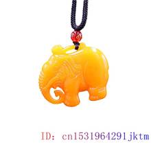 Pingente de elefante jade, dupla face, jade, amuleto esculpido em chinês, joias da moda 2024 - compre barato