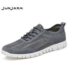 JUNJARM New Summer Men Mesh Sneakers Men Breathable Comfortable Casual Shoes Lightweight Outdoor Sport Shoes Plus Size38-46 2024 - buy cheap