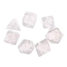 New Set Of 7 Sided Polyhedral Dice For RPG DND D&D D4-D20 Clear 2020 2024 - buy cheap