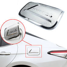 Car Fuel Tank Gas Box Cap Cover Door Lid Trim Chrome Compatible with Toyota Camry 2018 2019 2020 2024 - buy cheap