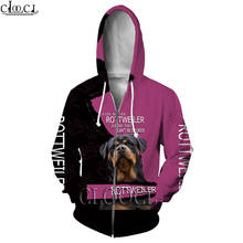 Hx uma menina e seu cão rottweiler impressão 3d hoodies pulôver das mulheres dos homens nova moda casual harajuku zíper hoodie com capuz topos 2024 - compre barato