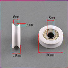 Fixmee-Rueda de rodamiento Flexible de nailon, 8x30x10mm, para muebles, 2 unidades 2024 - compra barato