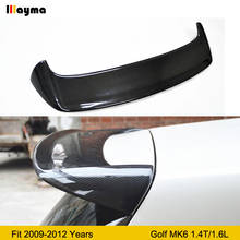 Spoiler de fibra de carbono para teto de vw golf 6, 1.4t, 2009 l, 2007-2012, mk6 2024 - compre barato