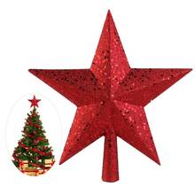 9 дюймов сокровища красные блестящие мини звезды Рождественская елка Топпер Рождественская Елка Топ звезда новогодний Рождественский Декор 2024 - купить недорого