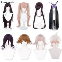 Anime Danganronpa 2 Mikan Tsumiki Wig Cosplay Mioda Ibuki Wigs Danganronpa V3 Hair Women Short Hair Long Horns Straight Hair Wig 2024 - buy cheap