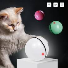 Juguete interactivo inteligente para mascotas, bola giratoria automática con luz LED, Flash, carga USB, para gatos y perros 2024 - compra barato