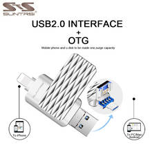 Suntrsi OTG 3 in 1 2.0 USB Flash Drive 32GB for smart iphone 7/8/x/xr/Android/ipad 64GB Pendrive High Speed Free Shipping 2024 - buy cheap