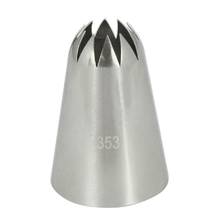 (20pcs/Llot)Free Shipping FDA High Quality Stainless Steel 18/8 Large Cake Decorating Closed Star Piping Icing Nozzle #353 2024 - купить недорого