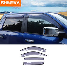 SHINEKA car window visors for Dodge Ram 1500 car windows rain shield deflectors awning trim cover for Dodge Ram 1500 2010-2017 2024 - buy cheap