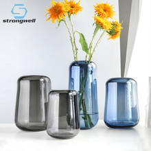 Strongwell vaso de flor transparente vidro hidroponia casa decoração acessórios modelo em miniatura artesanato arranjo flores presentes 2024 - compre barato