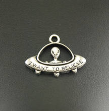 30 pcs Silver Color UFO Alien Charms Pendant DIY Metal Bracelet Necklace Jewelry Findings A741 2024 - buy cheap