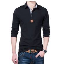 ARCSINX-Polo de manga larga para hombre, Camiseta de algodón, Polo de moda, color negro, talla grande 5XL 2024 - compra barato