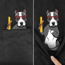 PLstar Cosmos T Shirt Fashion summer pocket dog printed t-shirt men for women shirts tops funny cotton black tees 2024 - buy cheap