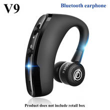 V9 Bluetooth наушники, свободные руки, деловые наушники, регулировка громкости, водонепроницаемые спортивные наушники для Samsung iphone 2024 - купить недорого