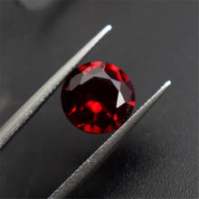 Рубиновый круглый граненый драгоценный камень, блестящая огранка, рубиновый драгоценный камень, темный кроваво-красный рубин, несколько размеров на выбор C09R 2024 - купить недорого