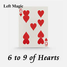Магические трюки с 6 до 9 сердцами, игральные карты, покер, магический трюк, крупным планом, уличная иллюзия, трюк, ментализм, головоломка, игр... 2024 - купить недорого