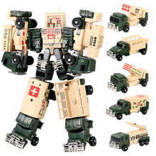 Figuras de acción 5 en 1 para niños, juguetes de Transformers Devastator de 23CM, Robot de ingeniería, modelo de coche, WK-70 2024 - compra barato