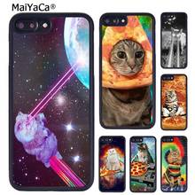 MaiYaCa Cute GINGER PIZZA cat Phone Case For iPhone X XR XS 11 12 13 Pro MAX 5 6 6S 7 8 Plus Samsung Galaxy S6 S7 S8 S9 S10 2024 - buy cheap