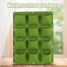 Saco de plantio de parede com muitos bolsos, suporte vertical para plantar flores, jardim 2024 - compre barato