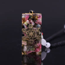 Natural Tourmaline  Orgonite Pendant Necklace Energy Healing Yoga Necklace Meditation Jewelry For Women Men 2024 - buy cheap