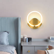Lámpara LED de pared para baño y dormitorio, iluminación moderna para el hogar, montada en la pared, color negro/dorado, nuevo diseño 2024 - compra barato