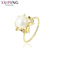 Xuping Fashion Rings Women Girls Imitation Pearl Exquisite Jewelry Simple Wholesale Christmas Party Gift 15426 2024 - buy cheap