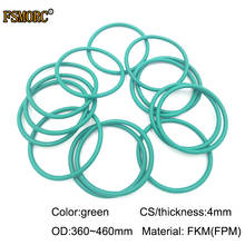 OD360~460mm*4mm thickness/CS FKM o ring seal dichtung green Gasket of motorcycle part FPM o-ring 2024 - buy cheap