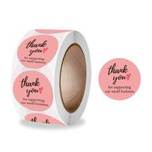 500pcs Thank You for supporting My Small Business Stickers Heart Seal Labels 667A 2024 - buy cheap