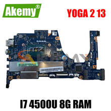 Akemy ZIVY0 LA-A921P материнская плата для ноутбука Lenovo YOGA 2 13 YOGA2 13 Материнская плата ноутбука процессор I7 4500U 8G RAM 100% тесты работы 2024 - купить недорого