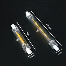 Bombilla LED COB R7S, tubo de vidrio de 78MM, 10W, 118MM, 25W, reemplazo de lámpara halógena, 50W, 90W, J78, J118, foco de diodo Lamparda, CA 220V, 230V, 240V 2024 - compra barato