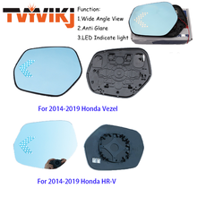 TVYVIKJ Side Rearview Mirror Blue Glass Lens LED Indicate light For HONDA Vezel HR-V HRV 2015-2018 Wide Angle View anti glare 2024 - buy cheap