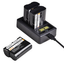 Bateria para câmera + carregador usb led, 3 peças 1900mah modelo el15 el15a para nikon d500 d600 d610 d750 d7000 d800 d850 d810 2024 - compre barato
